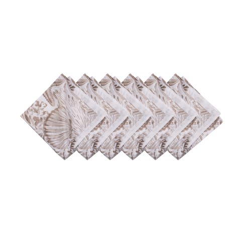 Barley Coast Shells  Set of 6 Cloth Napkins