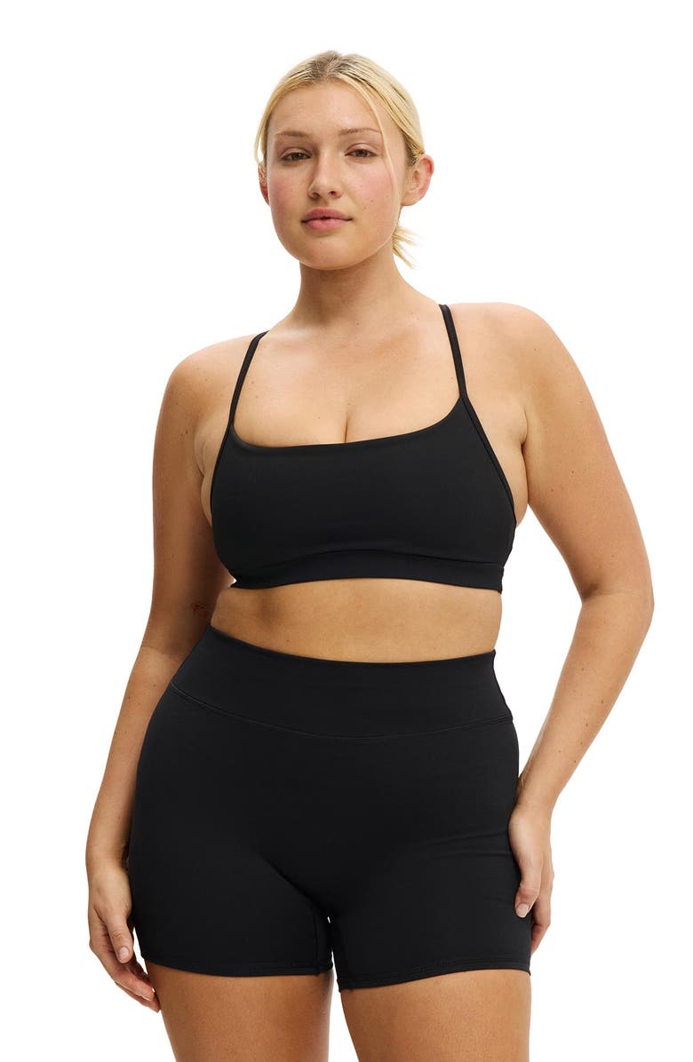 COTTON ON BODY Women's Active Ultra Soft Invisible Scrunch Shortie Short, Alternate, color, Black