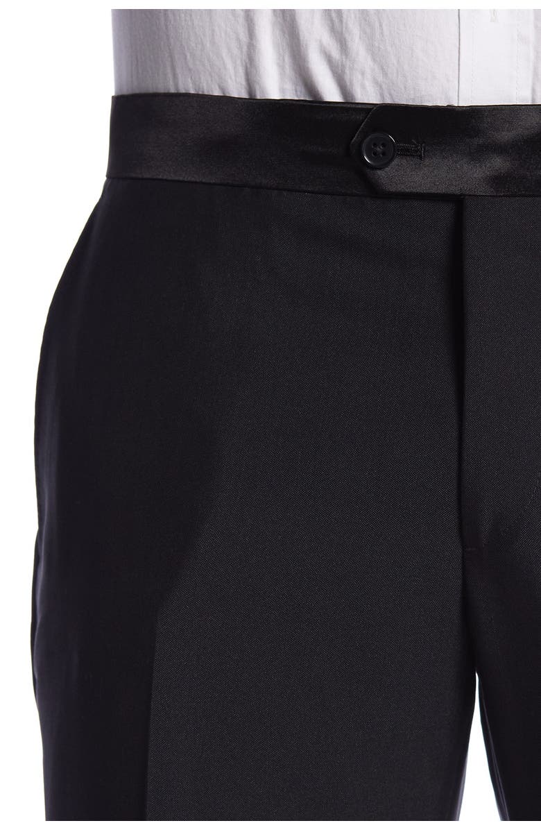 SAVILE ROW CO New Heathrow Black Modern Fit Tuxedo Pants - 30-34" Inseam, Alternate, color, Black