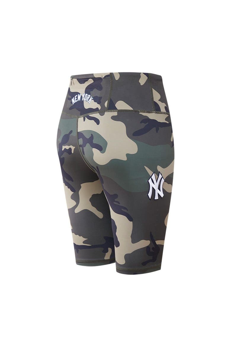 Women's Pro Standard Camo New York Yankees Allover Print Bike Shorts, Alternate, color, Camo