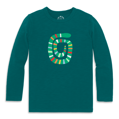 Kids Long Sleeve Inchworm Tee (Toddler, Little Kid, & Big Kid)