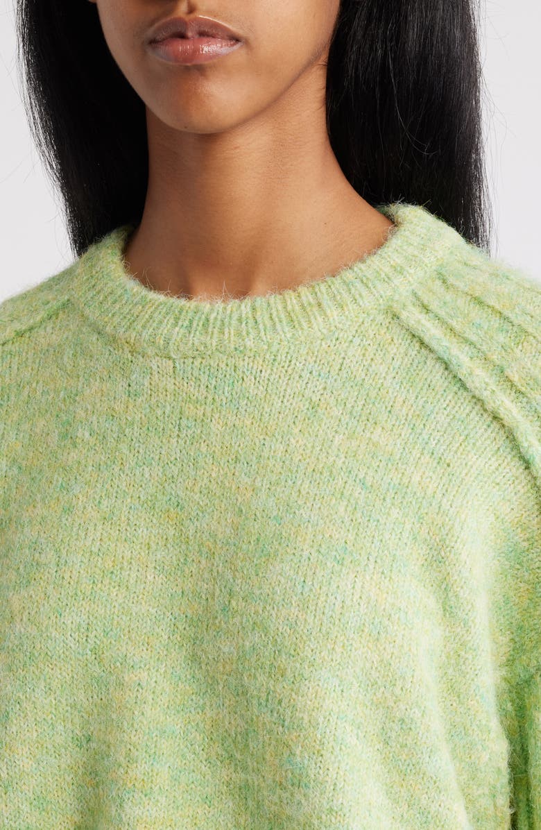 Topshop Rib Sleeve Sweater, Alternate, color, 
