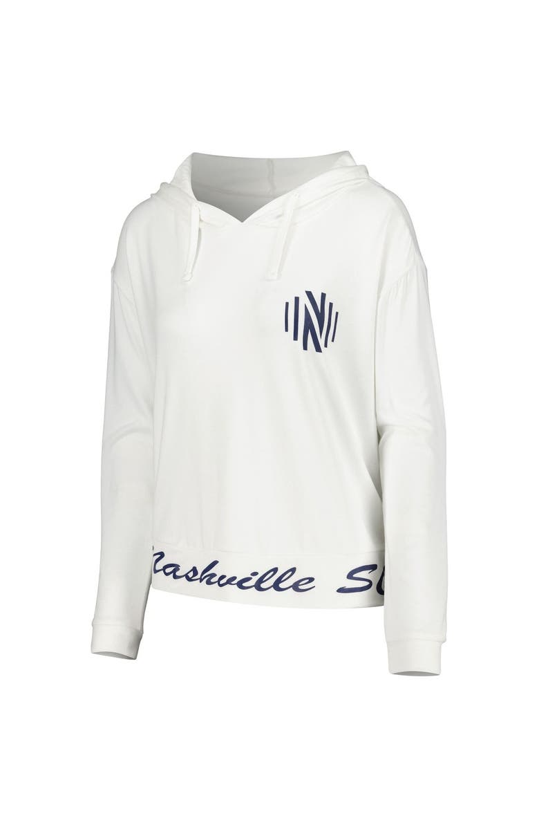 CONCEPTS SPORT Women's Concepts Sport White Nashville SC Accord Hoodie Long Sleeve Top, Alternate, color, 