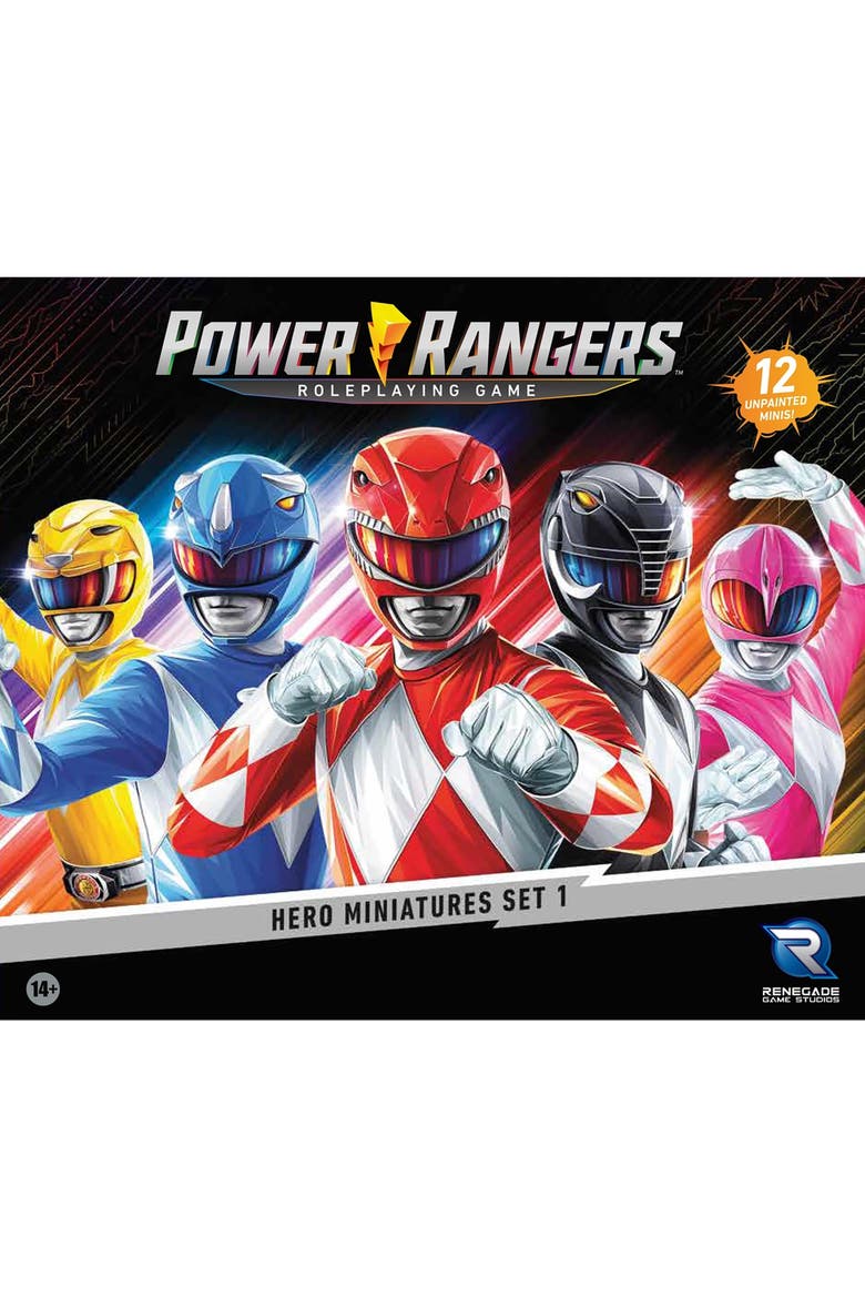 Power Rangers Roleplaying Game Hero Miniatures Set 12pc, Alternate, color, Multicolored
