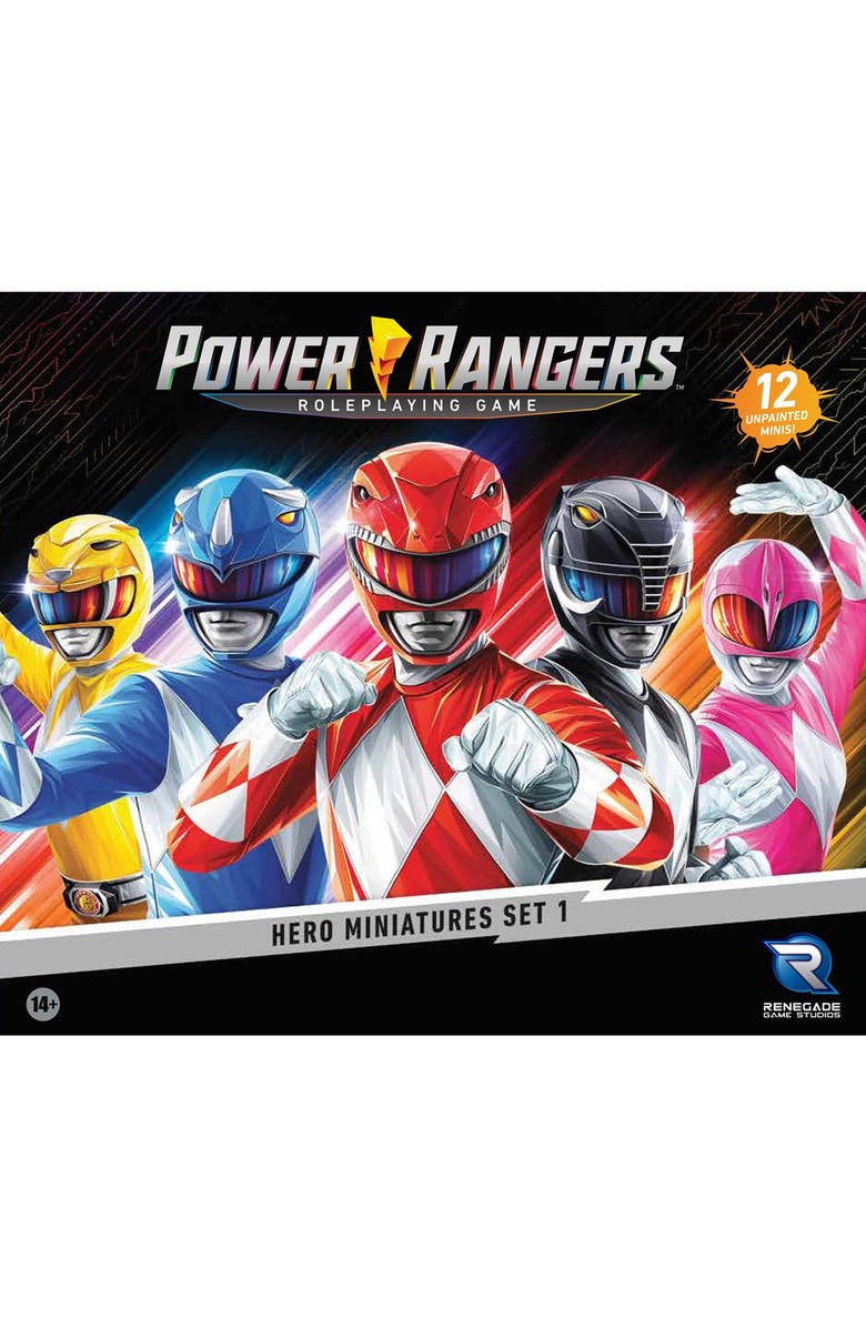 Renegade Game Studios Power Rangers Roleplaying Game Hero Miniatures Set 12pc, Alternate, color, Multicolored