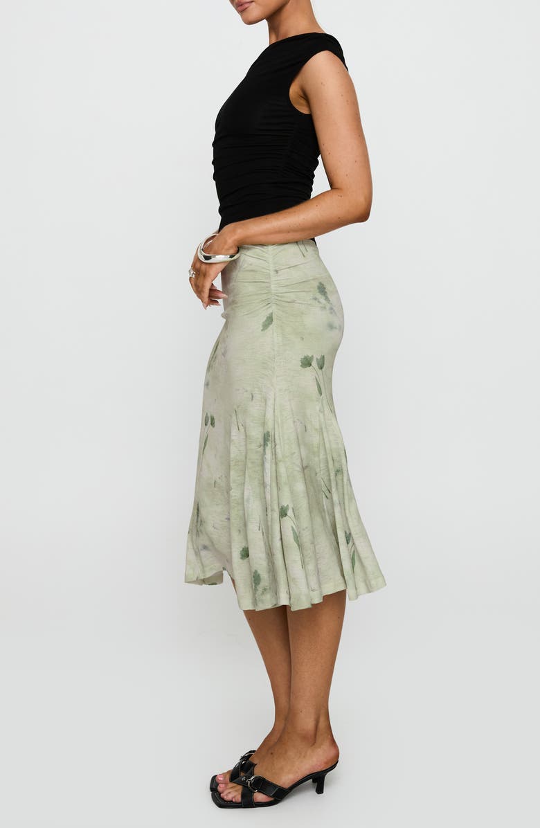 Princess Polly Lewish Floral Print Skirt, Alternate, color, Green Floral