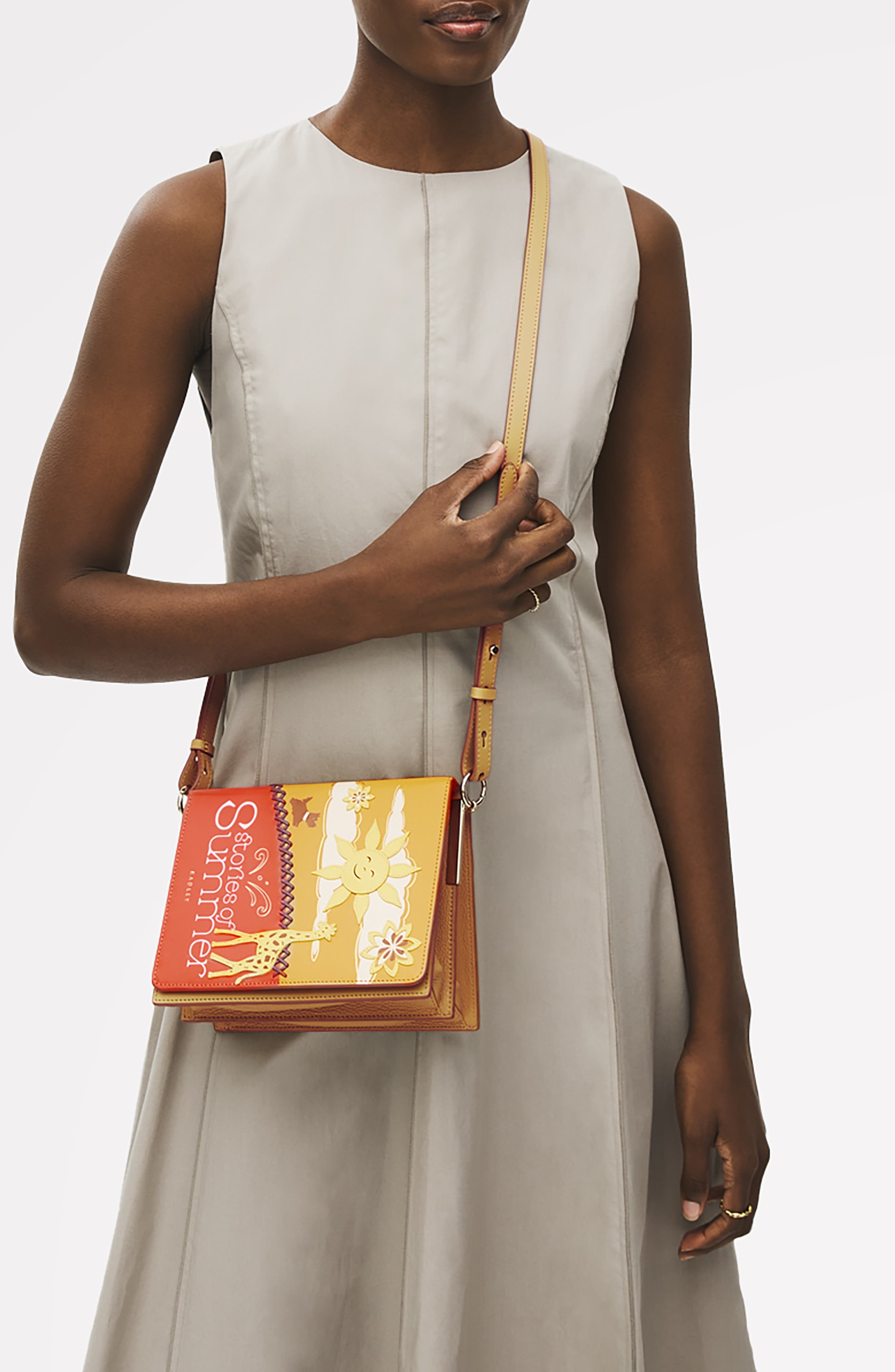 Radley Stories Of Summer Small Flapover Crossbody Bag, Alternate, color, Pecan