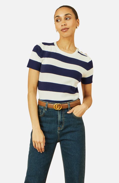 Block Stripe Knitted Top