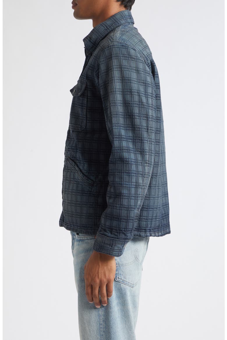Holland Wash Plaid Jacquard Denim Overshirt, Alternate, color, HOLLAND WASH