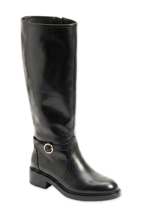 Vermont Faux Leather Knee High Riding Boot