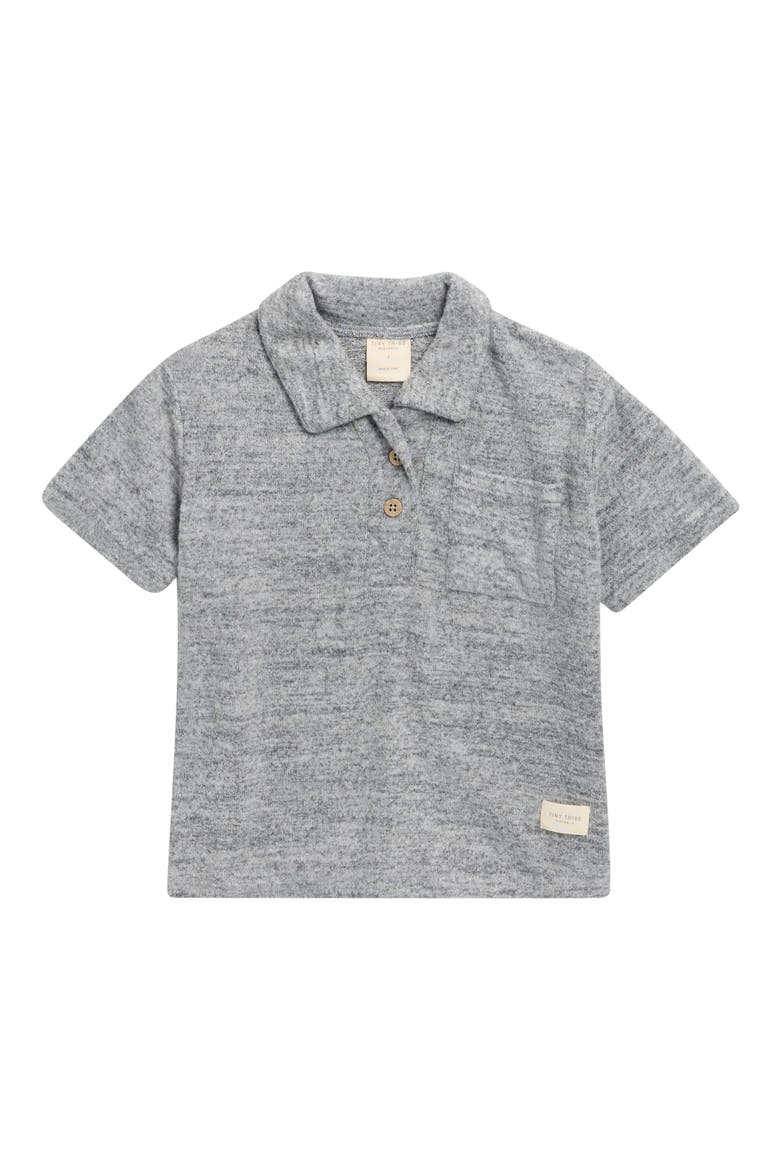 Kids' Knit Polo, Main, color, GREY MARLE