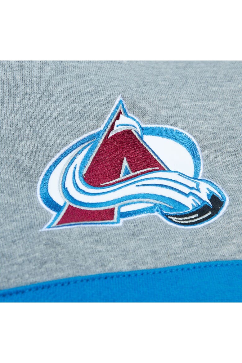 Men's Mitchell & Ness Burgundy/Gray Colorado Avalanche Head Coach Pullover Hoodie, Alternate, color, Burgundy