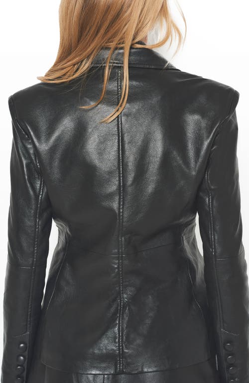 As By Df Denise Recycled Tailored Leather Blazer In Black