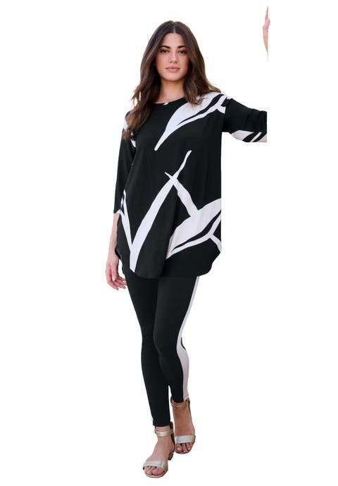Printed Side Stripe Legging Set