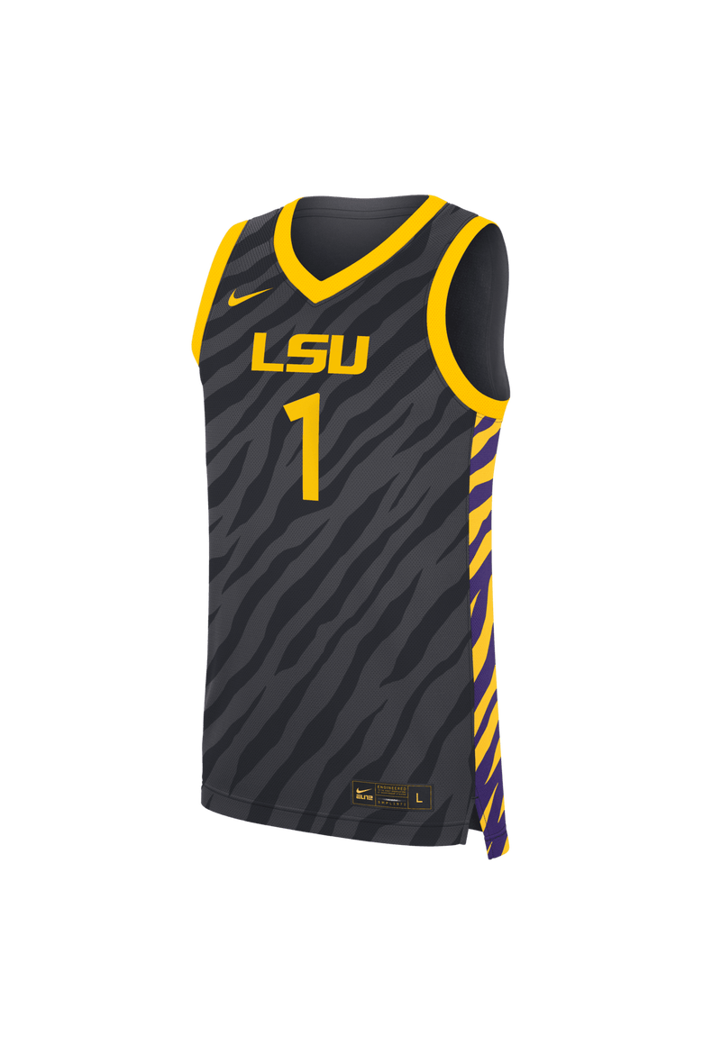 Unisex Nike #1 Anthracite LSU Tigers  Replica Basketball Jersey, Alternate, color, Anthracite