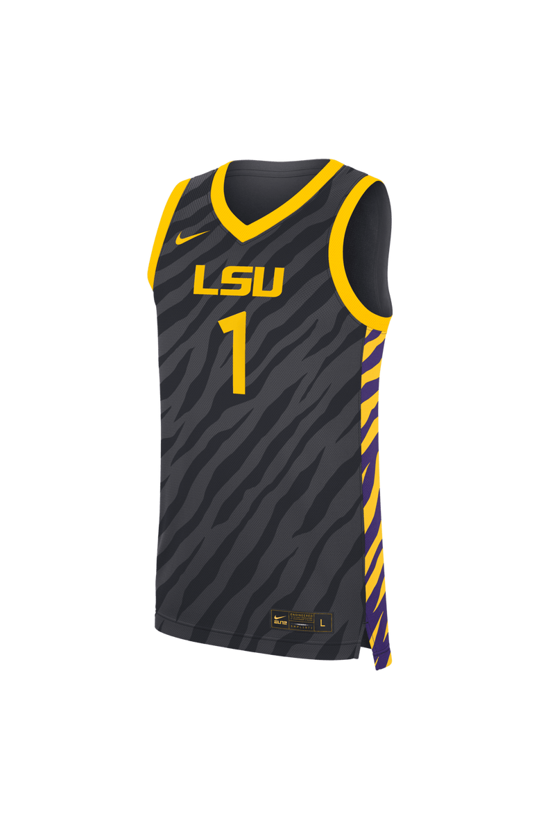 Nike Unisex Nike #1 Anthracite LSU Tigers  Replica Basketball Jersey, Alternate, color, Anthracite