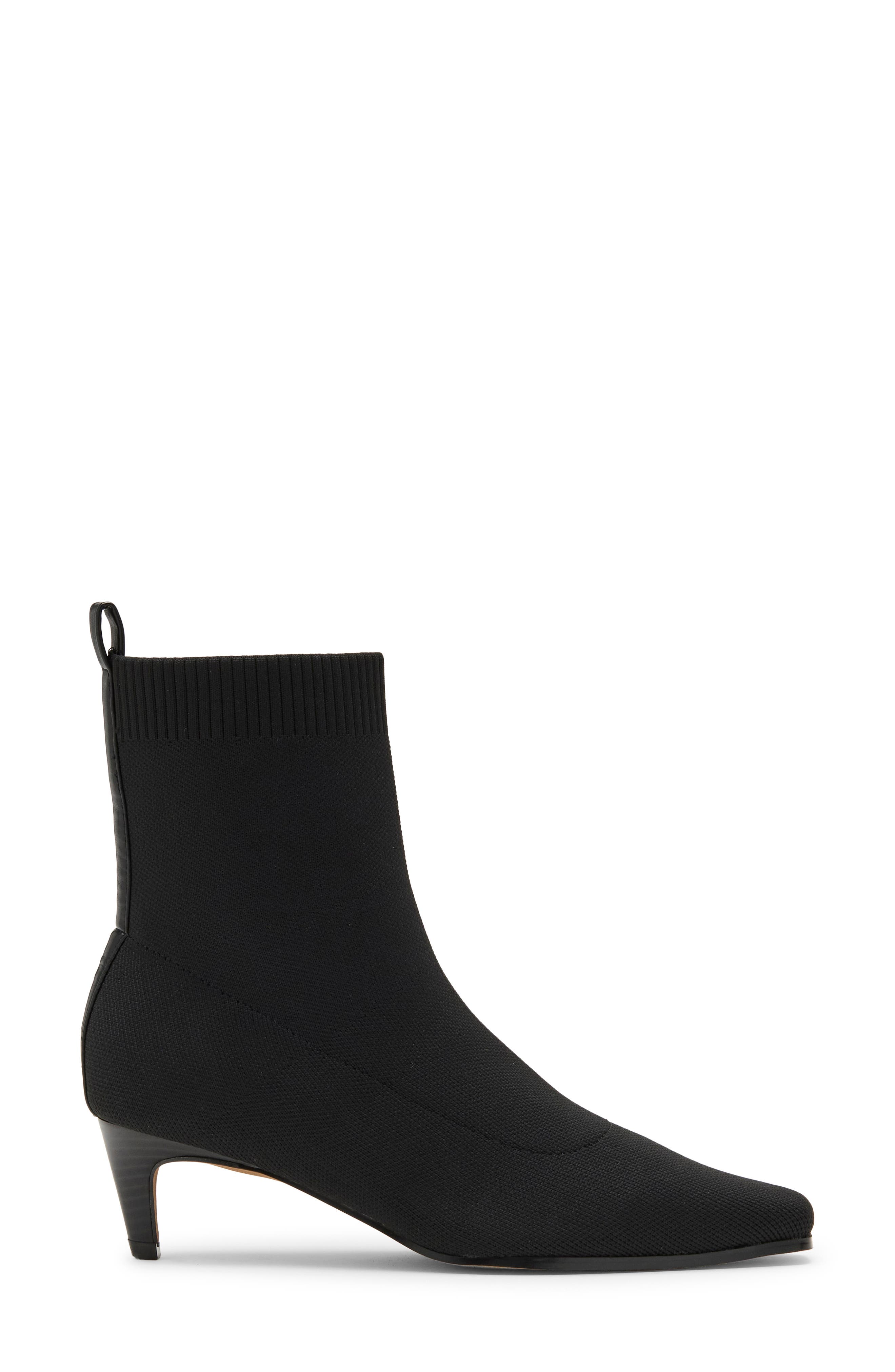 July Knit Pointed Toe Bootie, Alternate, color, BLACK
