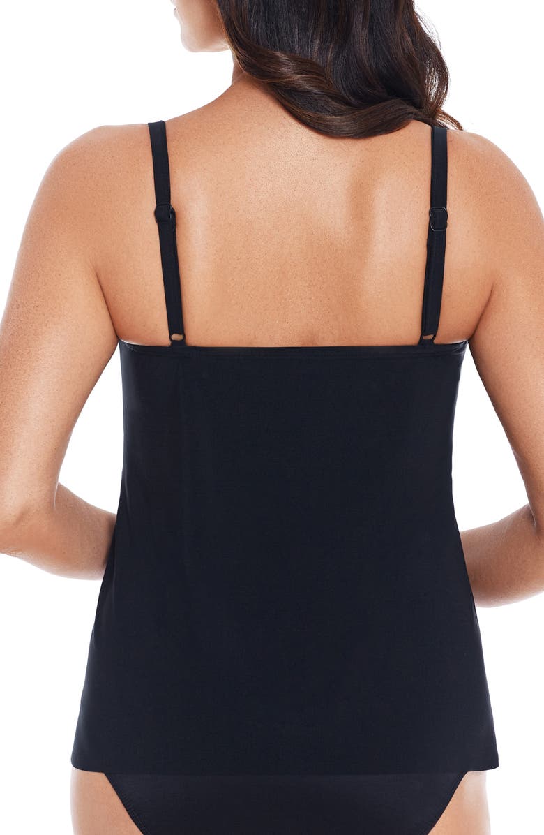 Miraclesuit<sup>®</sup> Allura Rock Solid Crisscross Tankini Top, Alternate, color, Black