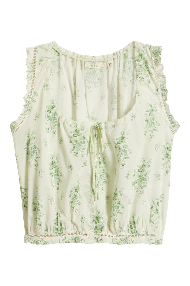 Traveler Embroidered Crop Top, Alternate, color, VERT PETIT BOUQUET DE CHAMONIX
