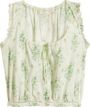 DÔEN Traveler Embroidered Crop Top