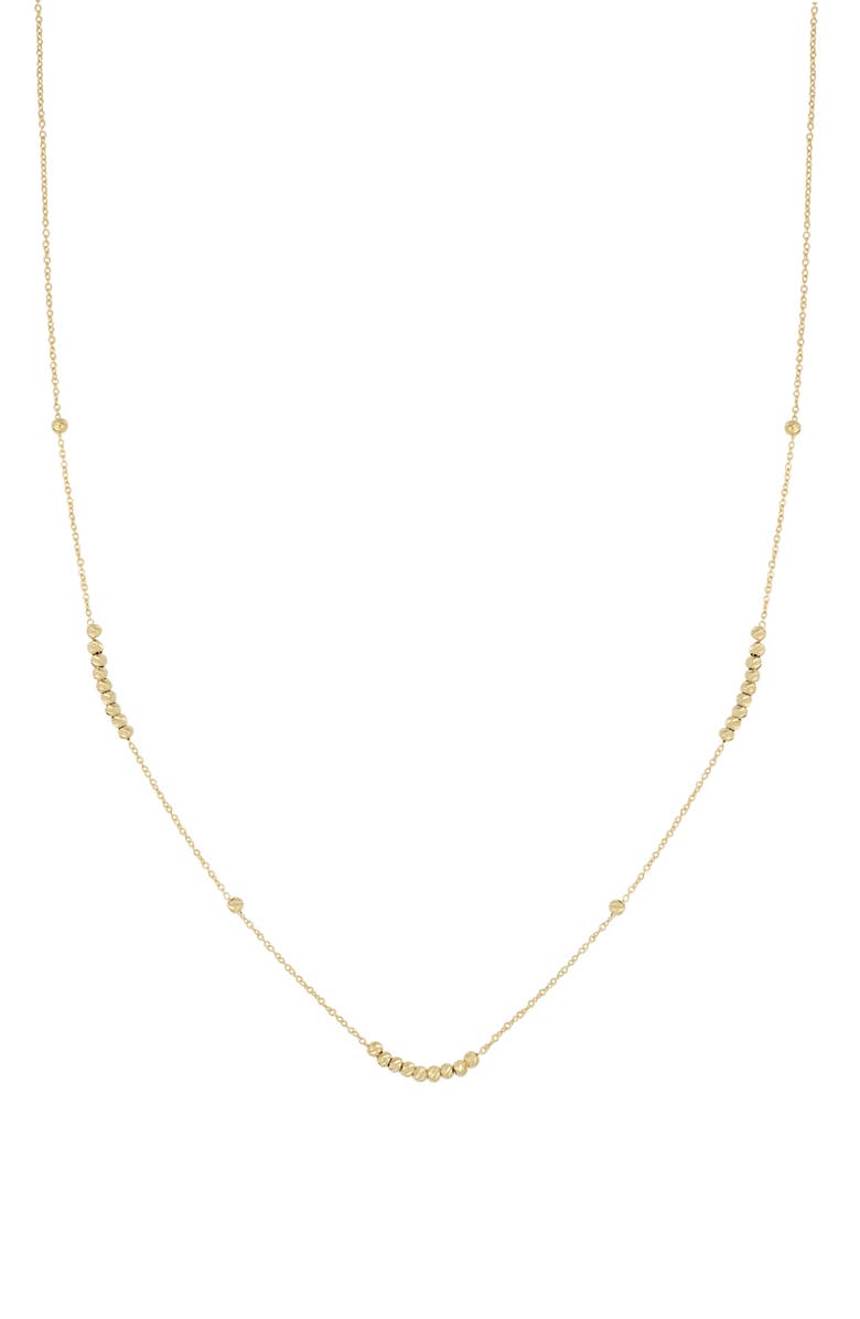 Bony Levy 14K Gold Beaded Station Chain Necklace, Main, color, 14K Yellow Gold