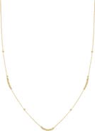 Bony Levy 14K Gold Beaded Station Chain Necklace
