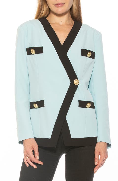 Emele Oversize Contrast Trim Blazer