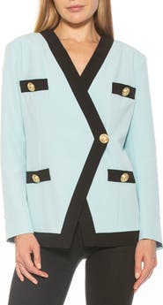 Alexia Admor Emele Oversize Contrast Trim Blazer