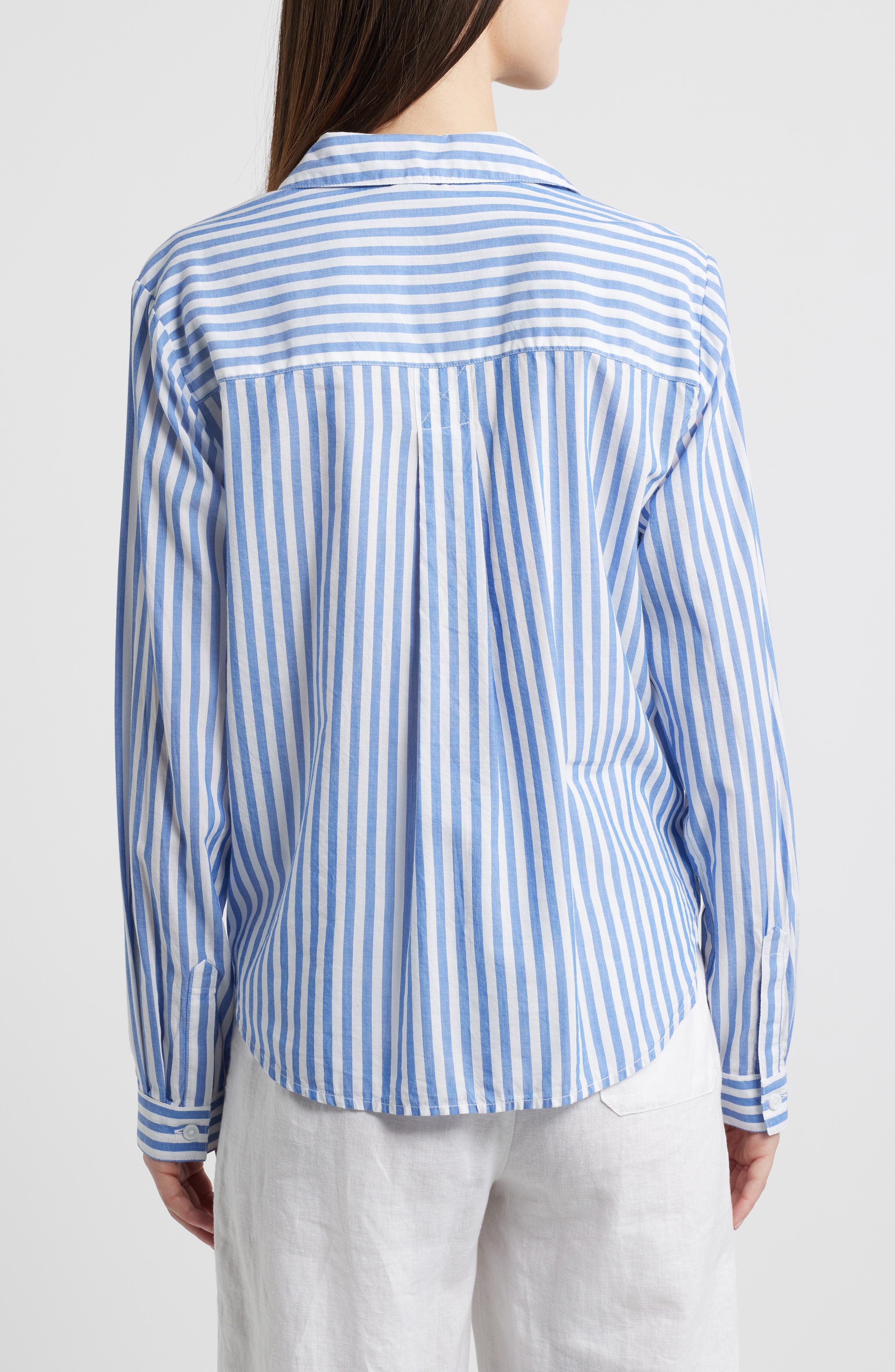 Candy Stripe Cotton Blend Button-Up Shirt - image 4