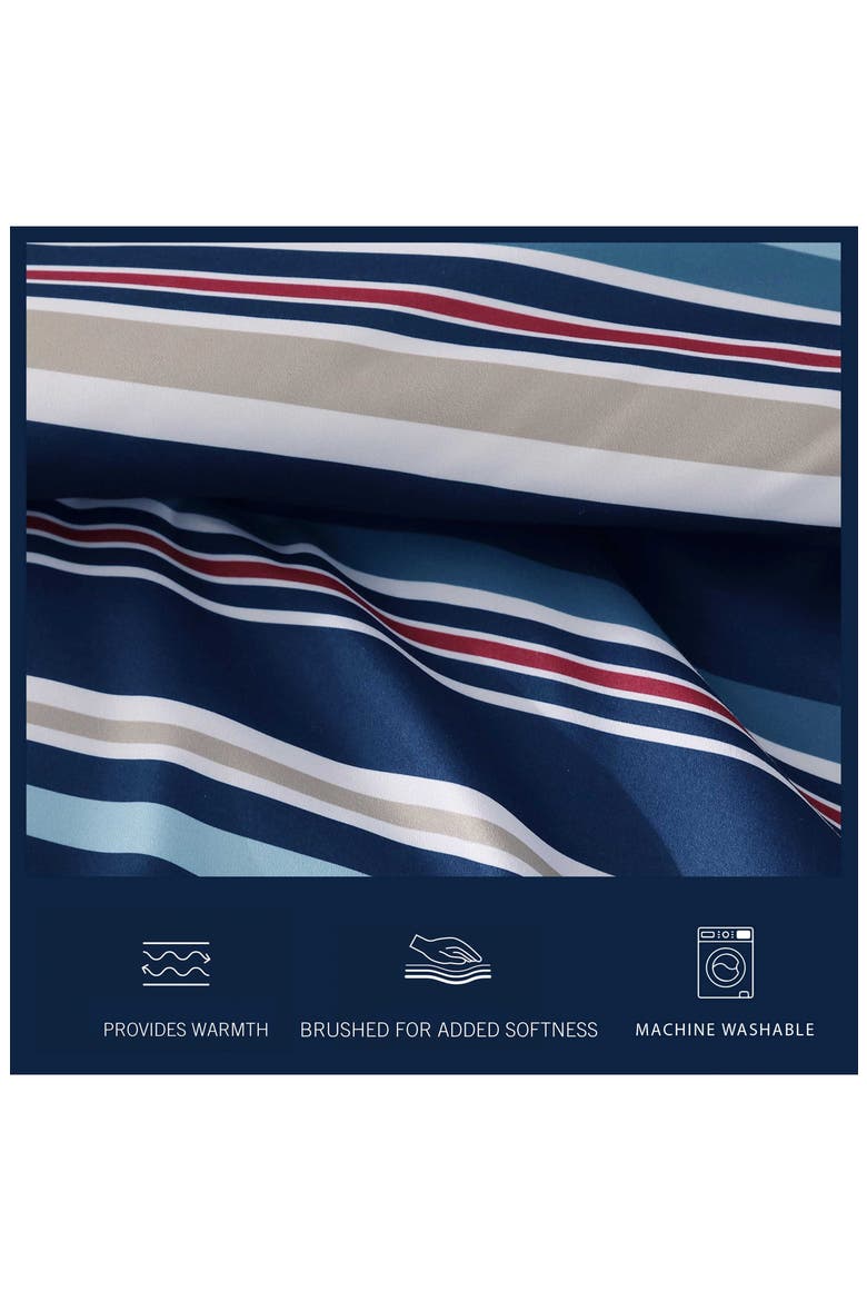 Colton Stripe Comforter Bonus Set, Alternate, color, CAPTAINS BLUE