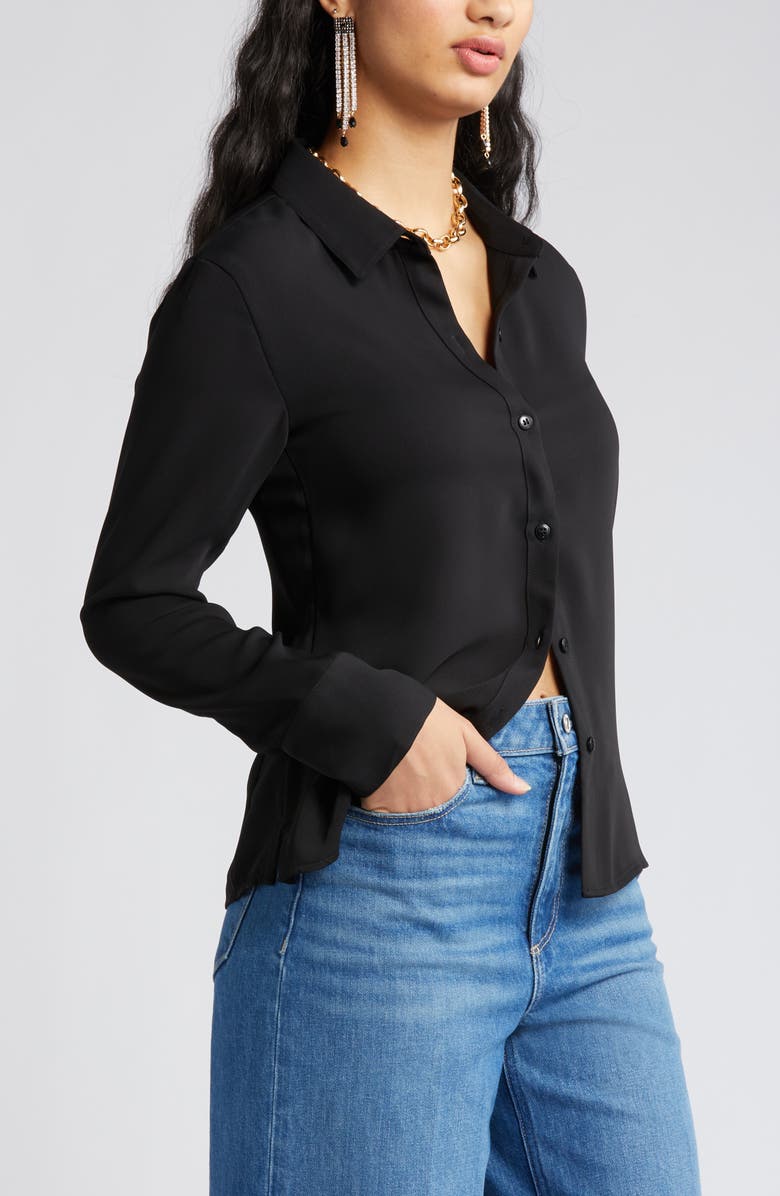 Open Edit Slim Fit Button-Up Shirt, Alternate, color,