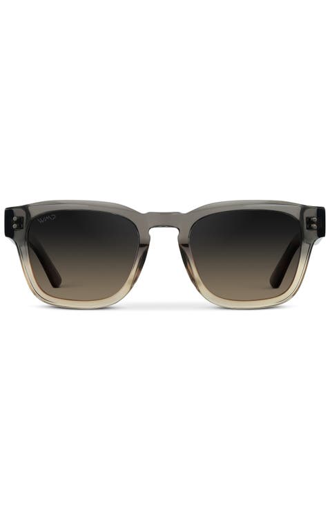 Wayne - 50mm Rectangular Polarized Sunglasses
