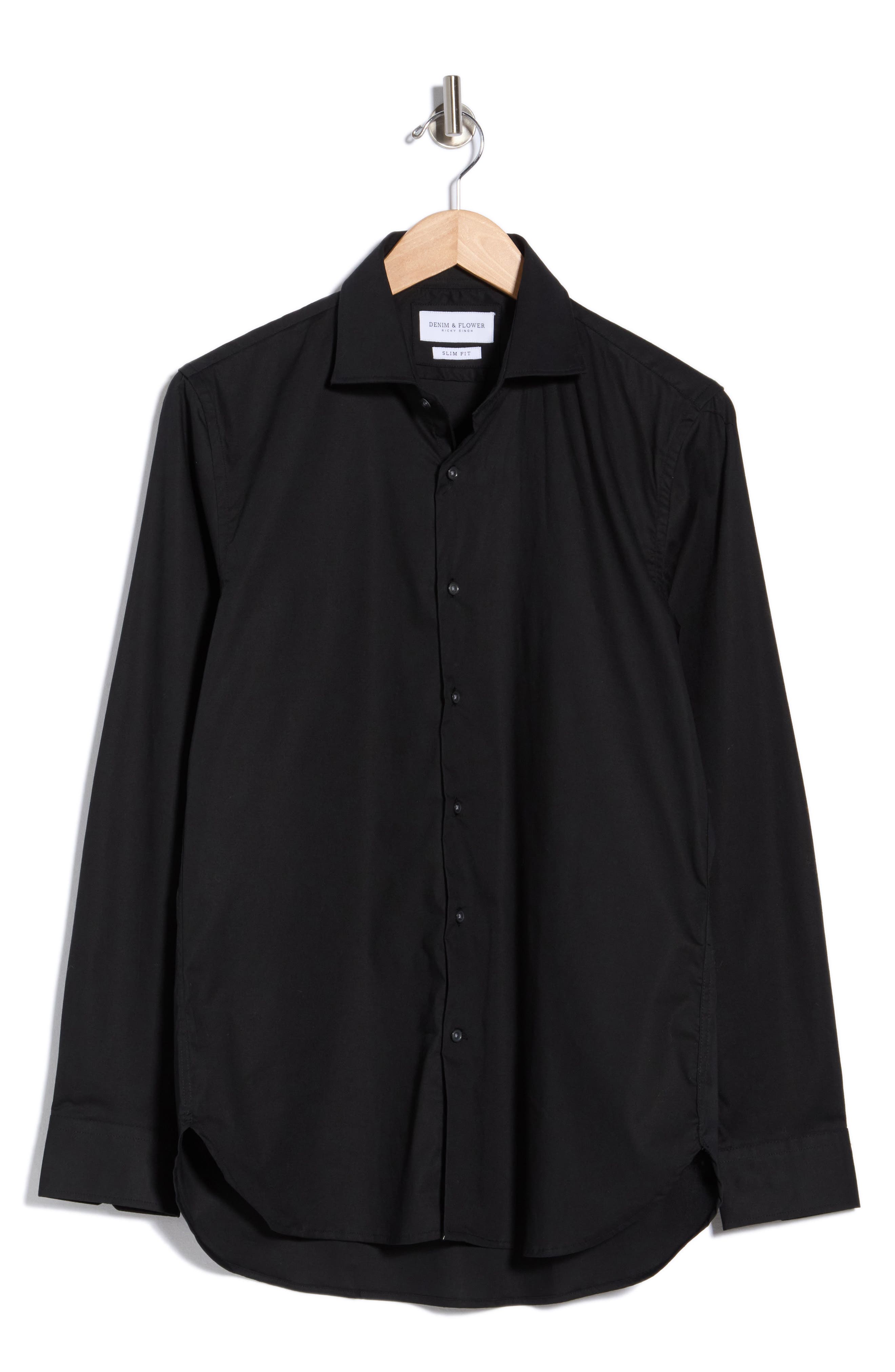 Premium Slim Fit Long Sleeve Stretch Cotton Button-Up Shirt