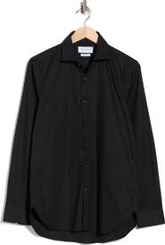 DENIM AND FLOWER Premium Slim Fit Long Sleeve Stretch Cotton Button-Up Shirt
