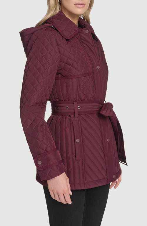 Andrew Marc Brinklee Water Resistant Quilted Jacket In Burgundy