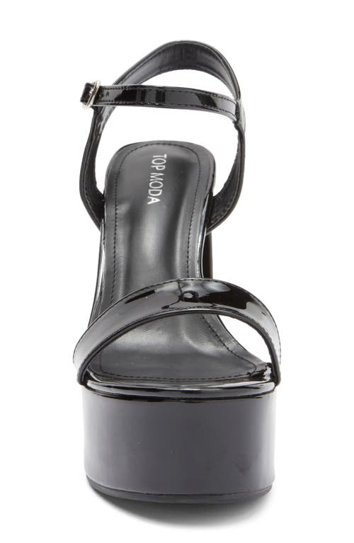 Top Guy Shoes Jasmine Platform Sandal In Black Patent