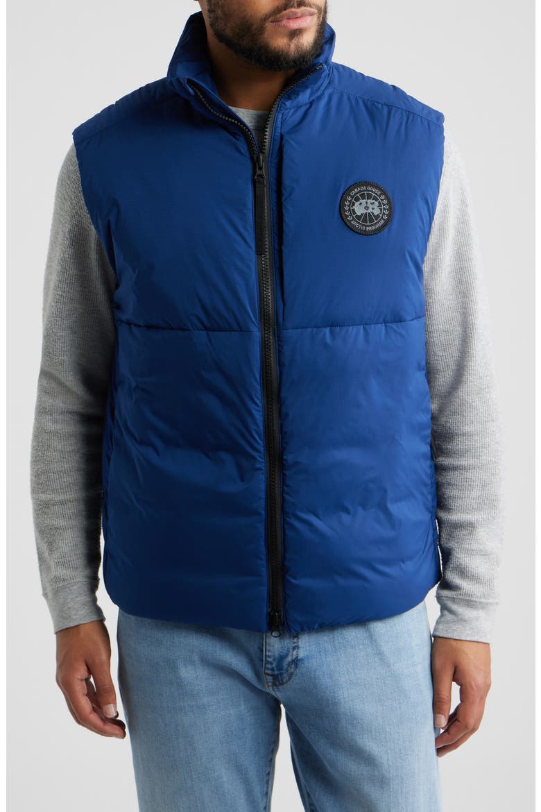 Lodge Packable 750 Fill Power Down Vest, Alternate, color, OXFORD NAVY - MARINE OXFORD