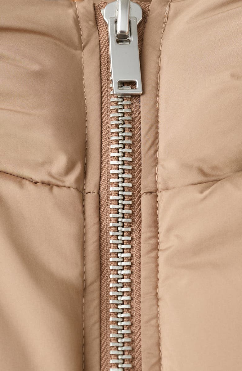 MANGO Oversize Hooded Puffer Jacket, Alternate, color, Beige