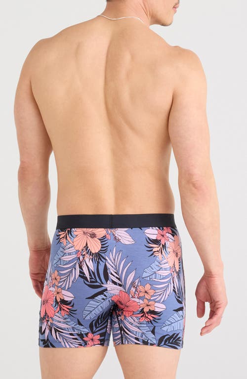 Saxx Ultra Soft Boxer Brief In Hibiscus Jungle-blue