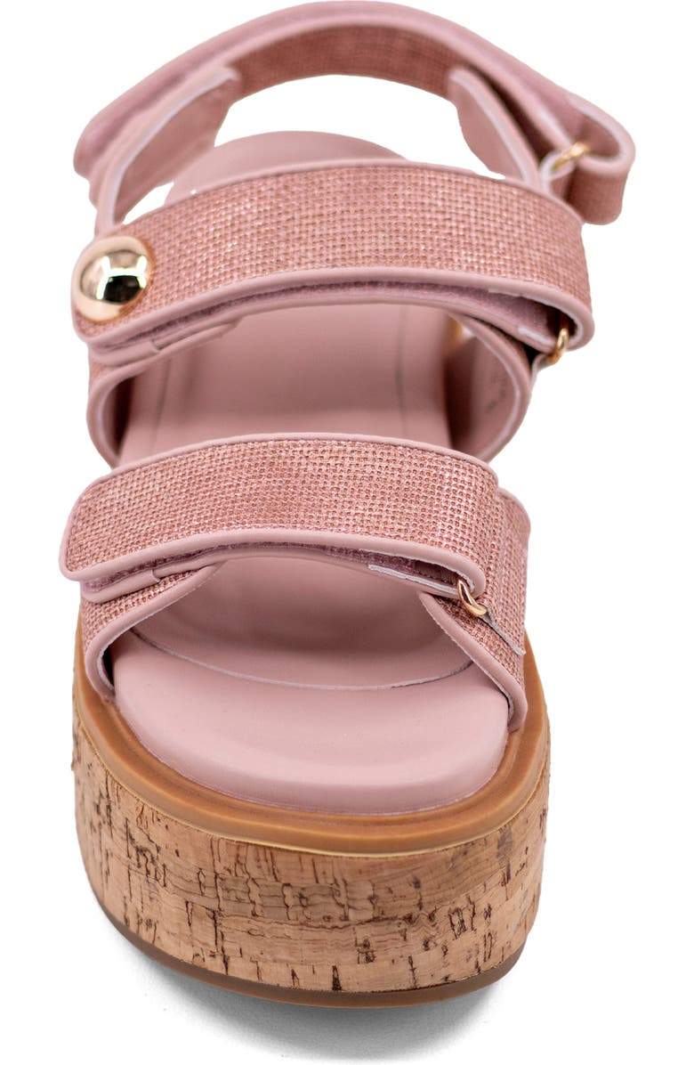 SHUSHOP Lucille Platform Sandal, Alternate, color, Blush Woven