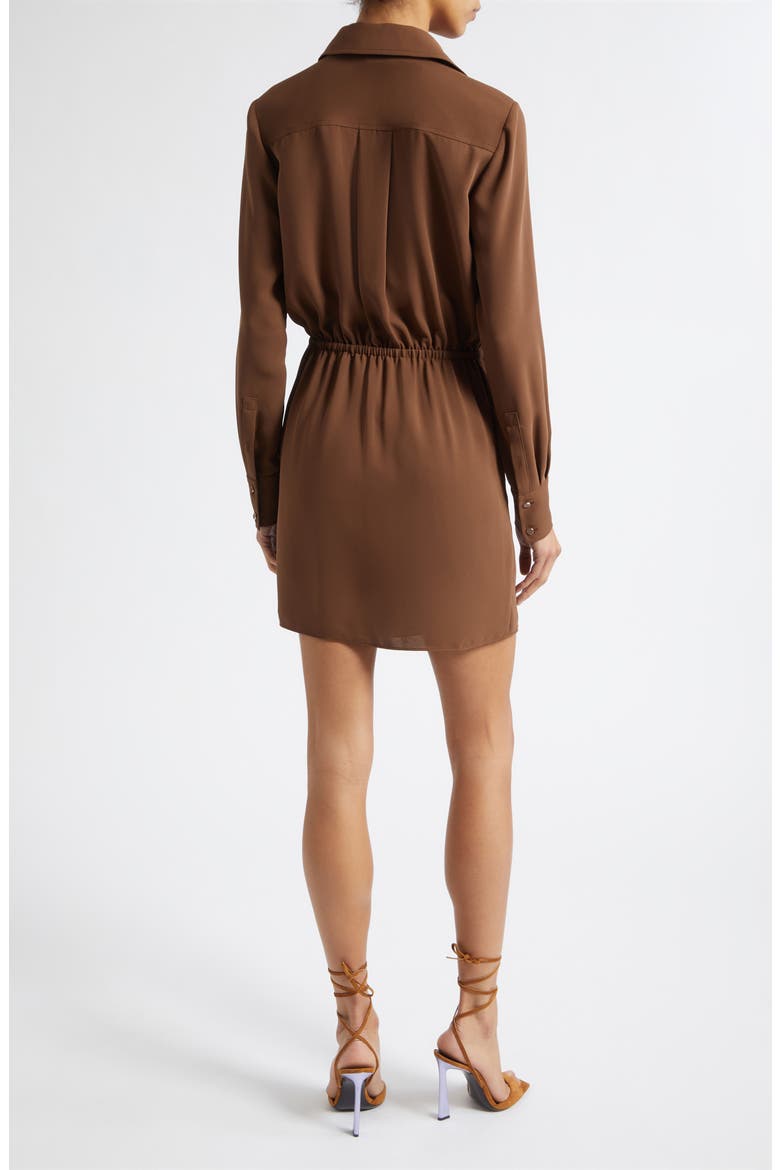 Norah Long Sleeve Shirtdress, Alternate, color, SEPIA