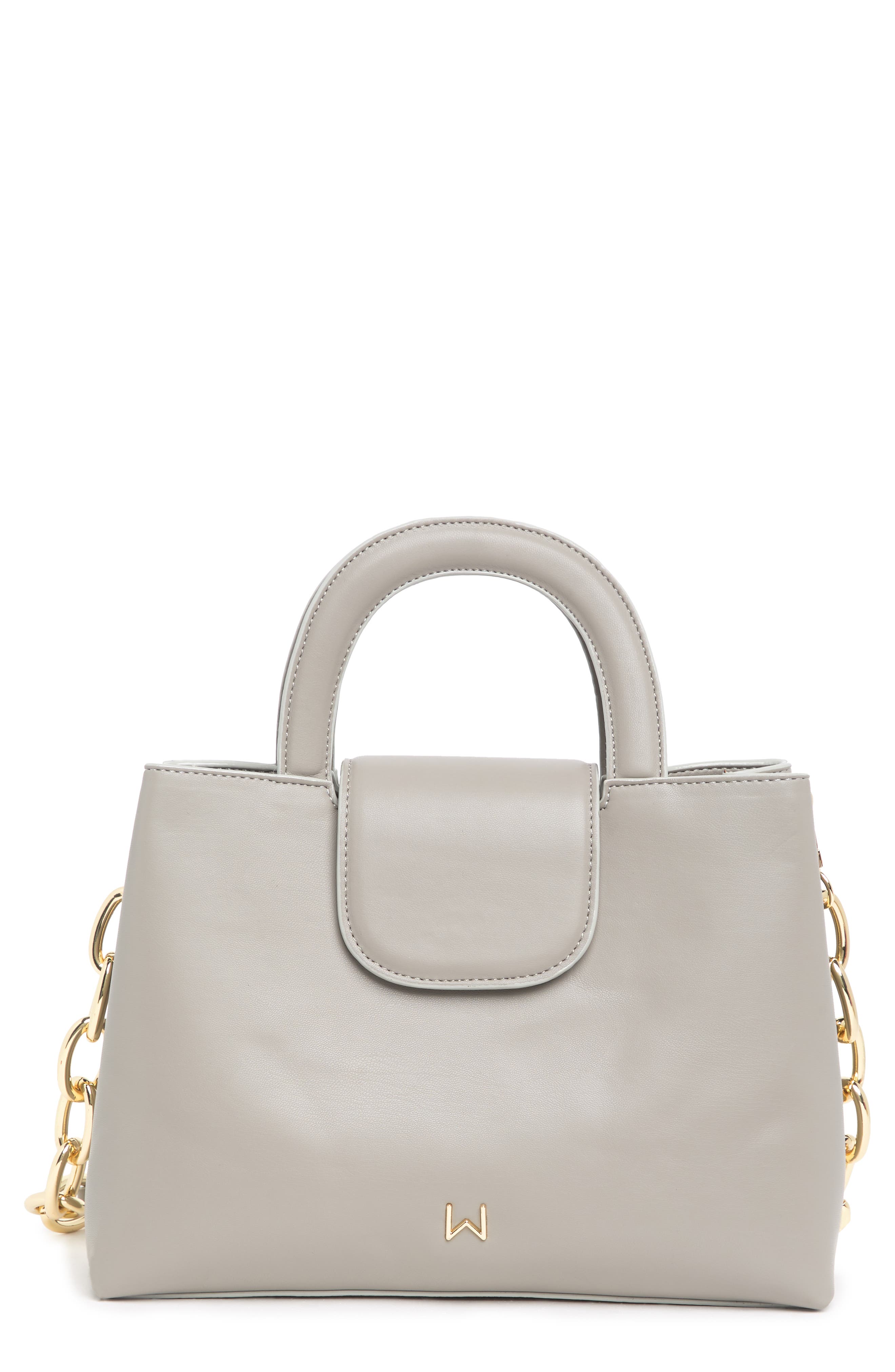 HOUSE OF WANT Snack Top Handle Vegan Leather Satchel, Main, color, 