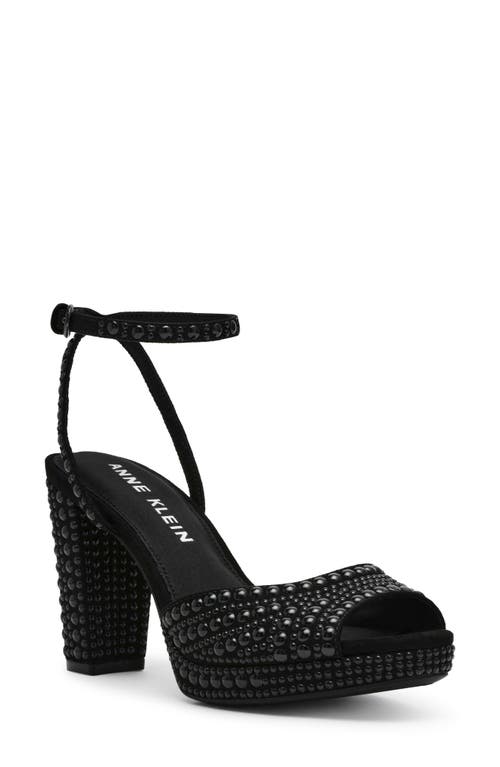 Anne Klein Vanna Ankle Strap Platform Sandal In Black