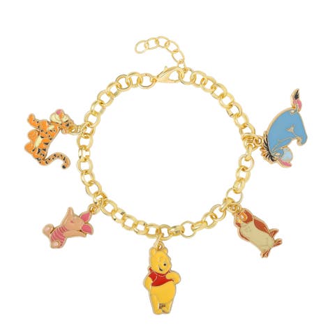 Winnie-the-pooh Charm Bracelet For Women Official License, 7"+1"