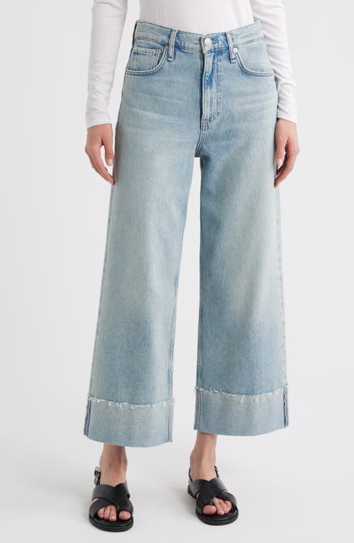 Rag & Bone Andi High Waist Raw Cuffed Ankle Wide Leg Jeans