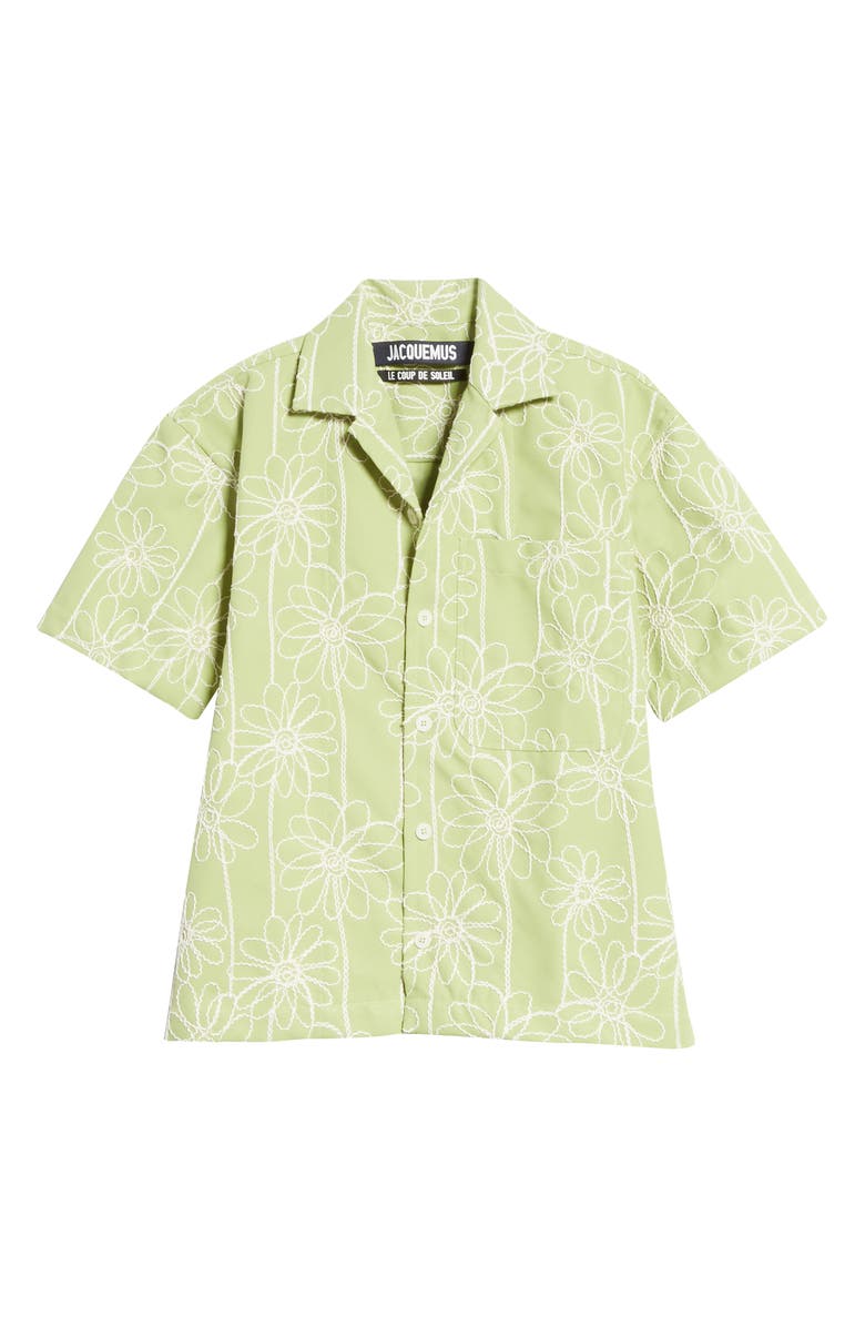 Jacquemus Embroidered Twill Shirt, Alternate, color,