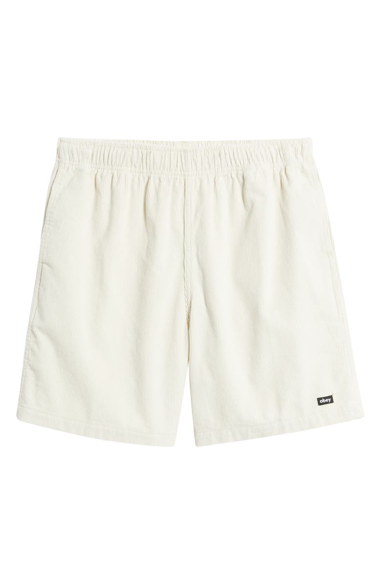 Obey Easy Pulp Cotton Corduroy Shorts, Alternate, color, Birch Faded Wash