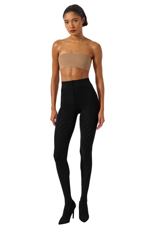 Wolford Dot Virgin Wool Blend Tights In Black