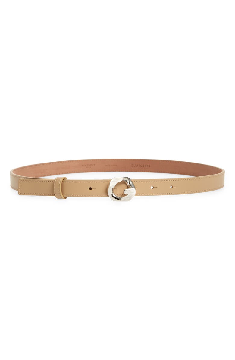 Givenchy 'G' Chain Buckle Leather Belt, Main, color,
