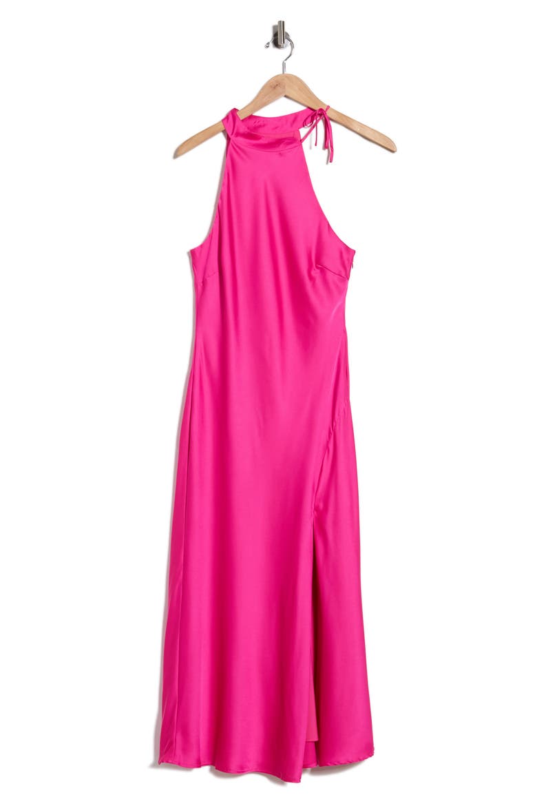 Mari Satin Maxi Dress, Main, color, FUCHSIA